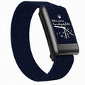Bracelet tissé Bleu marine — clip noir