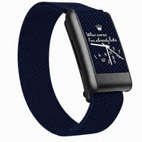 Bracelet tissé Bleu marine — clip noir