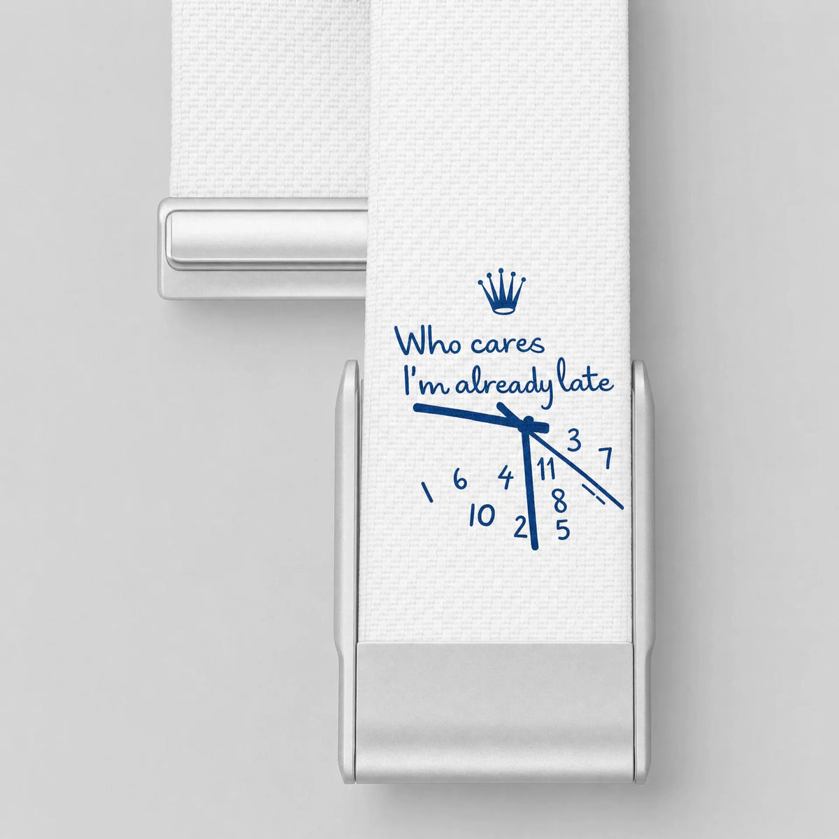 Bracelet tissé Blanc — clip argent