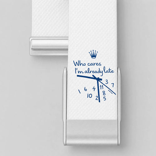 Bracelet tissé Blanc — clip argent