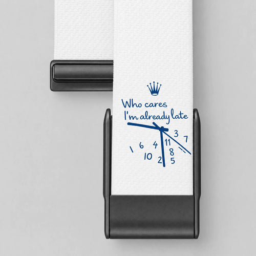 Bracelet tissé Blanc — clip noir