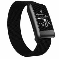 Bracelet tissé Noir — clip noir