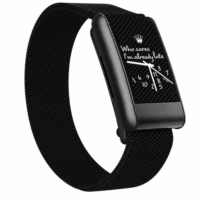 Bracelet tissé Noir — clip noir